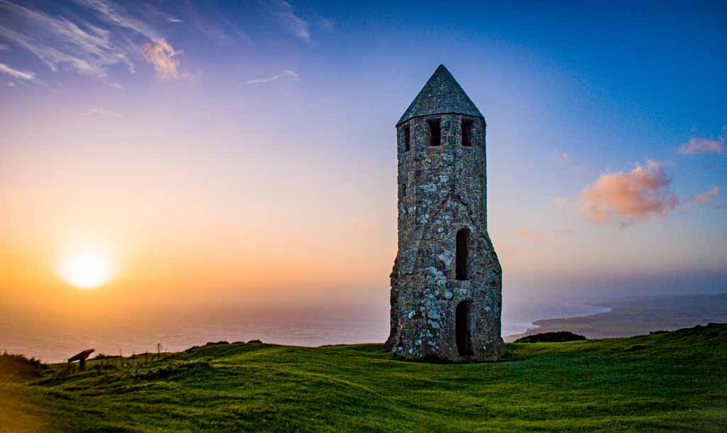St Catherine's Oratory "the Pepperpot".  St Catherine's Down above Chale, Isle of Wight